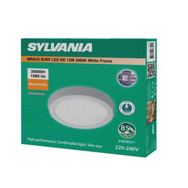 SYLVANIA โคมไฟดาวน์ไลท์ 12W (หน้ากลม) ขอบขาว แสงเหลือง - SYLVANIA, สินค้าใหม่