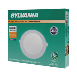 SYLVANIA ดาวน์ไลท์ฝังฝ้า BRAVO LIGHTER LED RD 12W แสงเหลือง - SYLVANIA, โคมไฟดาวน์ไลท์