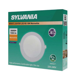 SYLVANIA ดาวน์ไลท์ฝังฝ้า BRAVO LIGHTER LED RD 18W แสงขาว - SYLVANIA, โคมไฟและหลอดไฟ