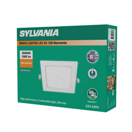 SYLVANIA ดาวน์ไลท์แบบฝังฝ้า รุ่น BRAVO LIGHTER LED V SQ 12W แสงเหลือง - SYLVANIA, โคมไฟและหลอดไฟ