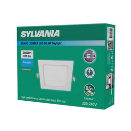 SYLVANIA ดาวน์ไลท์แบบฝังฝ้า รุ่น BRAVO LIGHTER LED V SQ 9W DL แสงขาว - SYLVANIA, รางนีออนและดาวน์ไลท์