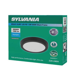 SYLVANIA โคมไฟดาวน์ไลท์ รุ่น BRAVO SURF LED RD 12W ขอบดำ แสงขาว - SYLVANIA, สินค้าใหม่