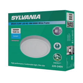 SYLVANIA โคมไฟดาวน์ไลท์ติดลอย รุ่นBRAVO SURF LED RD 18W ขอบขาว แสงขาว - SYLVANIA, โคมไฟดาวน์ไลท์