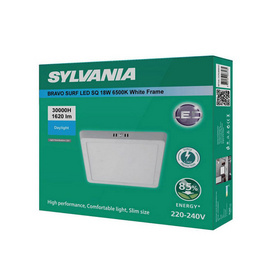 SYLVANIA โคมไฟดาวน์ไลท์ รุ่น BRAVO SURF LED SQ 18W ขอบขาว แสงขาว - SYLVANIA, โคมไฟและหลอดไฟ