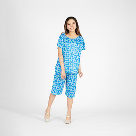 Sabina เซ็ทชุดลำลอง รุ่น Lounge Wear รหัส NVJ24008 สีฟ้า - Sabina, ชุดนอน