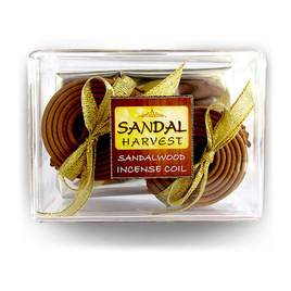 SandalHarvest ธูปขด ไม้จันทน์หอม หอมอโรม่า ไม้หอมแก่นจันทร์ แท้ 100% 18 ขด (ขดเล็ก) - SandalHarvest, ของตกแต่งบ้าน