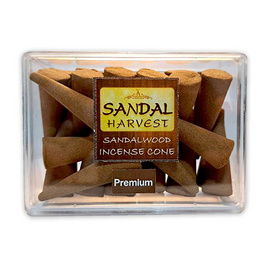 SandalHarvest ธูปปั้นไม้หอมแก่นจันทร์ (เกรดพรีเมี่ยม) ธูป ไม้จันทน์หอมแท้ 100% 60 กรัม - SandalHarvest, ของตกแต่งบ้าน