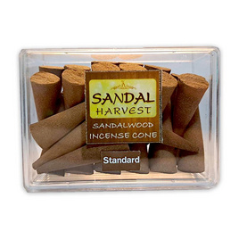 SandalHarvest ธูปปั้นไม้หอมแก่นจันทร์ (เกรดธรรมดา) ธูป ไม้จันทน์หอม แท้ 100% 60 กรัม - SandalHarvest, ของตกแต่งบ้าน