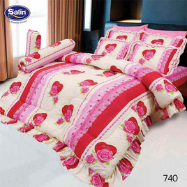 Satin ผ้าปูที่นอน 5 ฟุต 5 ชิ้น ลาย 740 - Satin, ห้องนอนและเครื่องนอน