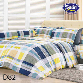 Satin ผ้าปูที่นอน 5 ฟุต 5 ชิ้น ลาย D82 - Satin, เครื่องนอน