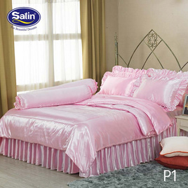 Satin Silk Touch ผ้าปูที่นอนแพรไหม ลาย P1 (ไม่มีระบาย) - Satin, ชุดผ้าปูที่นอน