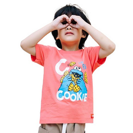 Sesame x Noproblemkidswear ลาย C is for Cookie สีแดงเรเดี้ยน - Noproblemkidswear, แม่และเด็ก