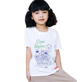 Sesame x Noproblemkidswear ลาย Camp Sesame สีขาว - Noproblemkidswear, เสื้อผ้าและของใช้ แม่และเด็ก