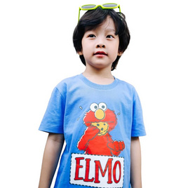 Sesame x Noproblemkidswear ลาย Cookie and Elmo สีน้ำเงินแพชชั่น - Noproblemkidswear, เสื้อผ้าและของใช้ แม่และเด็ก