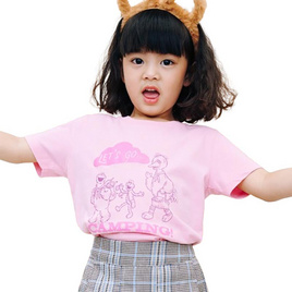 Sesame x Noproblemkidswear ลาย Let's go Camping สีชมพูฟองดอง - Noproblemkidswear, แฟชั่นเด็ก