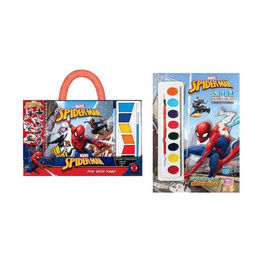 Set SPIDER-MAN FUN WITH PAINT และระบายสีตามตัวเลข+สีน้ำ - Bongkoch Kids, ชุดกิฟต์เซ็ตหนังสือบงกชคิดส์ ลดสูงสุด