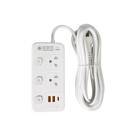Sheepola ปลั๊กไฟ 2 ช่อง 2 USB 1 TypeC สายยาว 5 เมตร รุ่น SP-PS00801 - Sheepola