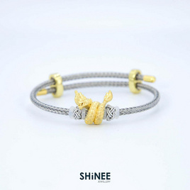 Shinee Jewellery ชาร์มพญานาค ขนาด Freesize สายสีเทา ไหมสีเงิน - Shinee Jewellery, เสื้อผ้าและเครื่องประดับ