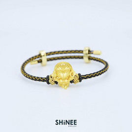 Shinee Jewellery ชาร์มพระพิฆเนศ ปางลีลา เสริมความสำเร็จ ขนาด Freesize สายสีดำทองไหมสีทอง - Shinee Jewellery, เครื่องประดับผู้หญิง