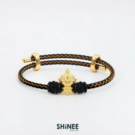 Shinee Jewellry ชาร์มท้าวเวสสุวรรณ ขนาด Freesize สายสีดำทอง ไหมสีดำ - Shinee Jewellry, Shinee Jewellry