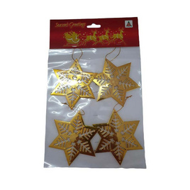 Siam Christmas ดาวเกร็ดหิมะ 10 cm 4ชิ้น สีทอง - Siam Christmas, Siam Christmas