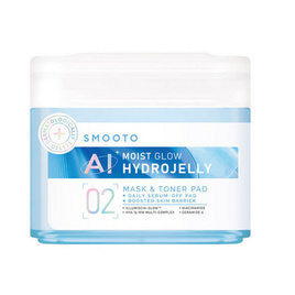 Smooto โทนเนอร์แพด Moist Glow Hydrojelly Mask & Toner Pad 80แผ่น 180กรัม - Smooto, สินค้าใหม่