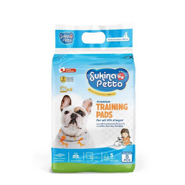 Sukina Petto แผ่นรองฉี่ แผ่นรองซับฝึกขับถ่าย ขนาด 45x60 ซม. 5 ชิ้น - Sukina Petto, แผ่นรองซึมซับ