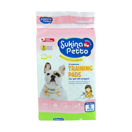 Sukina Petto แผ่นรองซับฝึกขับถ่าย ขนาด 60x90 ซม. 5 ชิ้น - Sukina Petto, แผ่นรองซึมซับ