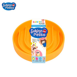 Sukina Petto Slow Bowl ชามซิลิโคนกินช้า สีส้มเข้ม - Sukina Petto, อุปกรณ์ให้อาหาร