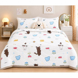Sunday stories ผ้านวมไหมญี่ปุ่น ลาย Cozy Paws - sunday stories, ผ้านวม ผ้าห่ม