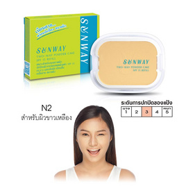 Sunway แป้งผสมรองพื้น Two-way Powder Cake SPF15 12 กรัม - Sunway, เครื่องสำอาง