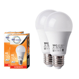 TFC หลอด LED A60 ECO 12 วัตต์ ขั้ว E27 แสงวอร์มไวท์ / 2ชิ้น - TFC, Lighting LED Fair มัดรวมหลอดไฟ & โคมไฟ