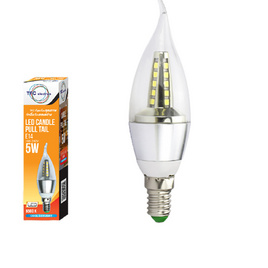 TFC หลอด LED TAIL (มีปลาย) 5 วัตต์ ขั้ว E14 แสงเดย์ไลท์ -ขาว - TFC, โคมไฟและหลอดไฟ