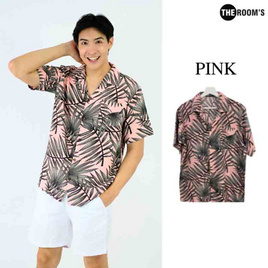 THE ROOM'S เสื้อฮาวาย ลาย โทรปิค สีชมพู - THE ROOM'S, เสื้อผ้า