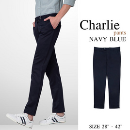 THE ROOM'S - เดอะรูม กางเกงสแล็คขายาว ขากระบอกเล็ก สีกรมท่า - THE ROOM'S, Lifestyle & Fashion