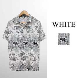 THE ROOM'S - เดอะรูม เสื้อช้าง ลายมงกุฏ สีขาว - THE ROOM'S, เสื้อผ้า