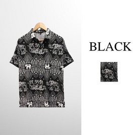 THE ROOM'S - เดอะรูม เสื้อช้าง ลายมงกุฏ สีดำ - THE ROOM'S, เสื้อผ้า