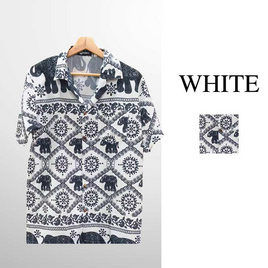 THE ROOM'S - เดอะรูม เสื้อช้าง ลายโซ่ สีขาว - THE ROOM'S, เสื้อผ้า