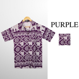 THE ROOM'S - เดอะรูม เสื้อช้าง ลายโซ่ สีม่วง - THE ROOM'S, เสื้อผ้า