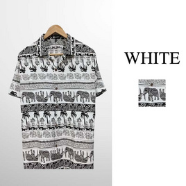 THE ROOM'S - เดอะรูม เสื้อช้าง ลายมะพร้าว สีขาว - THE ROOM'S, แฟชั่น