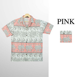THE ROOM'S - เดอะรูม เสื้อช้าง ลายก้านกล้วย สีชมพู - THE ROOM'S, เสื้อผ้า