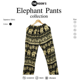 THE ROOM'S - เดอะรูม กางเกงช้าง ลายกาชัน สีดำ - THE ROOM'S, เสื้อผ้า