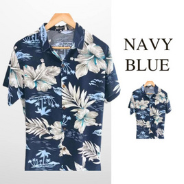 THE ROOM'S เสื้อฮาวาย ลายBali สีกรมท่า - THE ROOM'S, เสื้อผ้าและเครื่องประดับ
