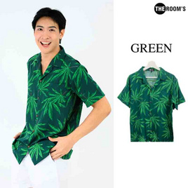 THE ROOM'S เสื้อฮาวาย ลาย Eternity Green สีเขียว - THE ROOM'S, เสื้อผ้าและเครื่องประดับ