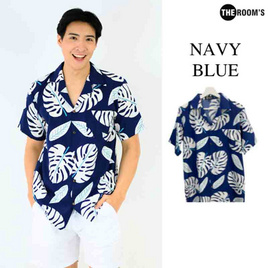 THE ROOM'S เสื้อฮาวาย ลาย Hawaiian Monstera สีน้ำเงิน - THE ROOM'S, Lifestyle & Fashion