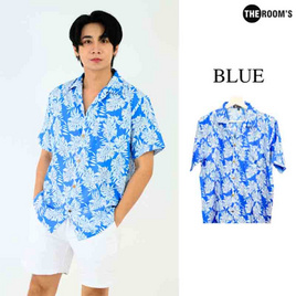 THE ROOM'S เสื้อฮาวาย ลาย Macaw สีฟ้า - THE ROOM'S, เสื้อผ้าและเครื่องประดับ