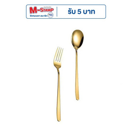 TIN TIN ชุดช้อนส้อมเกาหลี สีทอง (3 คู่ แถม 3 คู่) - TIN TIN, ห้องครัวและอุปกรณ์