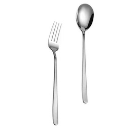 TIN TIN ชุดช้อนส้อมเกาหลี สีเงิน (3 คู่ แถม 3 คู่) - TIN TIN