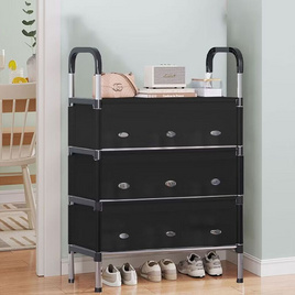 TIN TIN ชั้นวางรองเท้า มีผ้าปิด PVC แบบ 4 ชั้น - TIN TIN, อุปกรณ์จัดเก็บทั่วไป