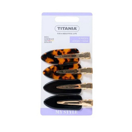 TITANIA Hair Clip กิ๊บหนีบผม The Duo Luxe Classics4pc - TITANIA, เครื่องประดับผู้หญิง